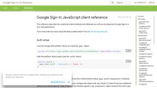 Google Sign-In JavaScript client reference | Google Sign-In for ...