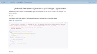 Java Code Examples of javax.security.auth.login.LoginContext