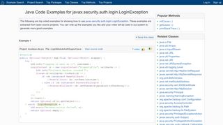 Java Code Examples javax.security.auth.login.LoginException