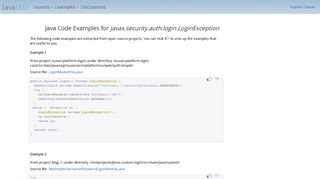 Java Code Examples of javax.security.auth.login.LoginException