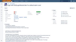 [JDK-8079627] Login with Krb5LoginModule fails if no default realm is ...