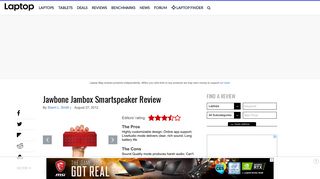 Jawbone Jambox Review | Bluetooth Speaker Reviews - Laptop Mag