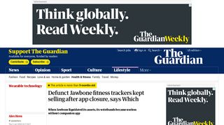 Defunct Jawbone fitness trackers kept selling after app closure, says ...