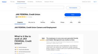 JAX FEDERAL Credit Union Careers and Employment | Indeed.com