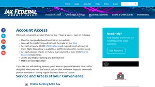 Account Access • Jax Federal Credit Union