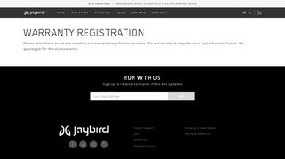 Jaybird Product Warranty Registration | JaybirdSport.com