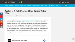 Full-Featured Free Online Video Editor JayCut - AddictiveTips