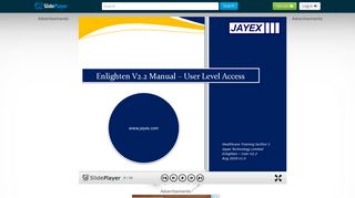 Enlighten V2.2 Manual – User Level Access - ppt download