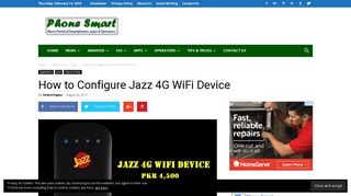 How to Configure Jazz 4G WiFi Device - Phone Smart