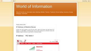 IP Address of Mobilink Device |World of Information