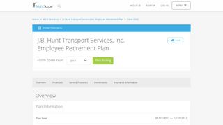 J.B. Hunt Transport Services, Inc. Employee Retirement Plan | 2017 ...