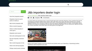 J&b importers dealer login - herrlonrabe.tk | IN CONSIDERATION OF ...