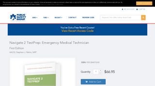 Navigate 2 TestPrep: Emergency Medical Technician - PSG Learning