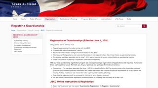 TJB | JBCC | Register a Guardianship - Texas Courts