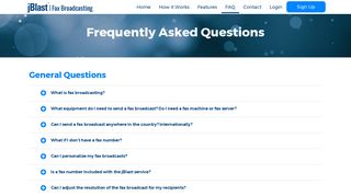 Frequently Asked Questions About Fax Broadcasting - jBlast