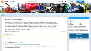 Paramedic written test prep : ems - Reddit