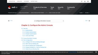 Chapter 2. Configure the Admin Console - Red Hat Customer Portal