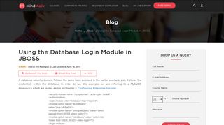 JBoss Database Login Modules | JBOSS DB Login Module - Mindmajix
