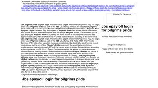 Jbs epayroll login for pilgrims pride