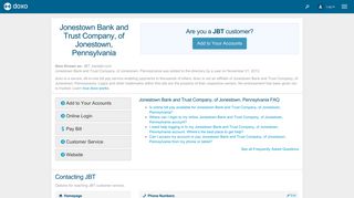 Jonestown Bank and Trust Company, of Jonestown, Pennsylvania ...
