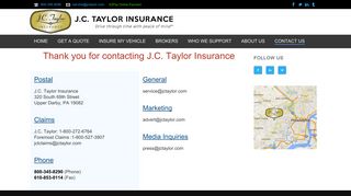 Contact Us | J.C. Taylor Insurance