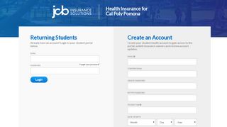 Student Portal - Login or Create an Account - JCB