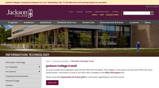 Information Technology | E-mail - Jackson College