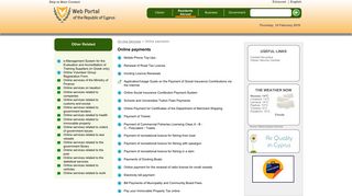 WEB PORTAL OF THE REPUBLIC OF CYPRUS - Online payments