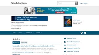 Journal of Cardiovascular Electrophysiology - Wiley Online Library