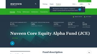 JCE - Nuveen Core Equity Alpha Fund | Closed-End Fund | Nuveen