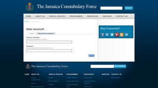 User account | The Jamaica Constabulary Force