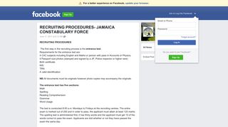 RECRUITING PROCEDURES- JAMAICA CONSTABULARY FORCE ...