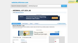 webmail.jcf.gov.jm at WI. Webmail (Web Mail) - Login - Website Informer