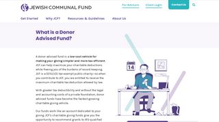 What is a Donor Advised Fund? - Jewish Communal Fund