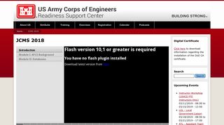 JCMS 2018 | US Army Corps of Engineers - Readiness Support Center
