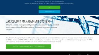 JAX Colony Management System - The Jackson Laboratory