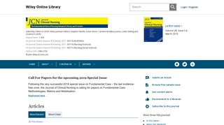 Journal of Clinical Nursing - Wiley Online Library