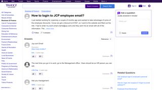 How to login to JCP employee email? | Yahoo Answers