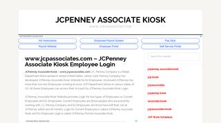 www.jcpassociates.com - JCPenney Associate Kiosk Employee Login
