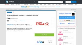 JC Penney Rewards Members: $10 Reward Certificate - Slickdeals.net