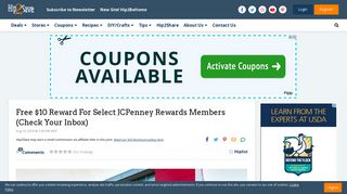 Free $10 Reward For Select JCPenney Rewards Members (Check ...
