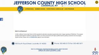 WHAT IS JCPSeSchool? - Jefferson County High School