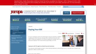 Jurupa Community Services District : Paying Your Bill