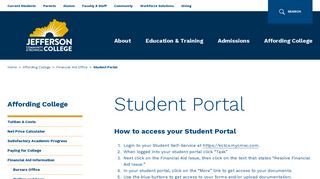 Student Portal | JCTC