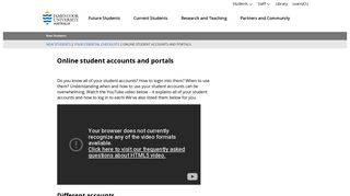 Online student accounts and portals - JCU Australia