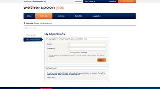 My Applications - Find The Right Job For You at Wetherspoon's ...