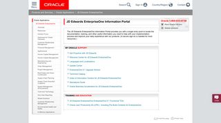 JD Edwards EnterpriseOne Information Portal | Applications | Oracle