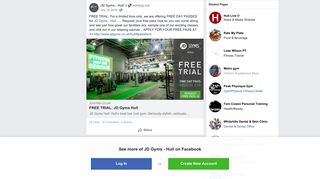 JD Gyms - Hull - FREE TRIAL: For a limited time only, we... | Facebook