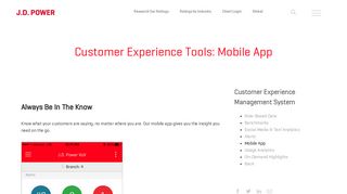 Customer Experience Tools: Mobile App | J.D. Power