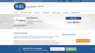 JD Williams Call Centre & Retail Jobs In Manchester - E4S